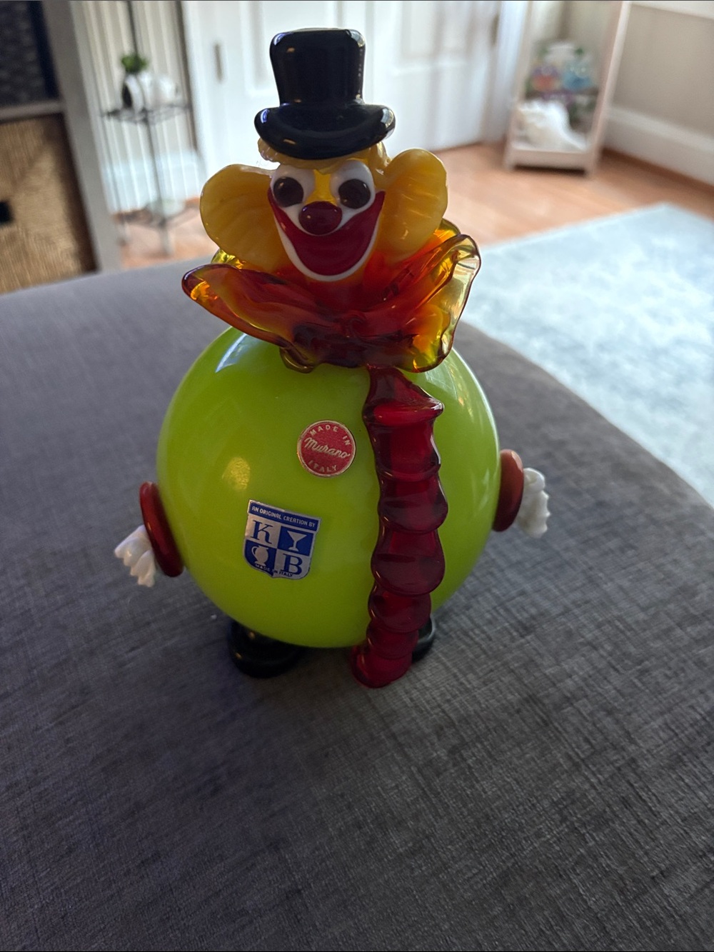 Vintage Murano Glass Clown Figurine EUC